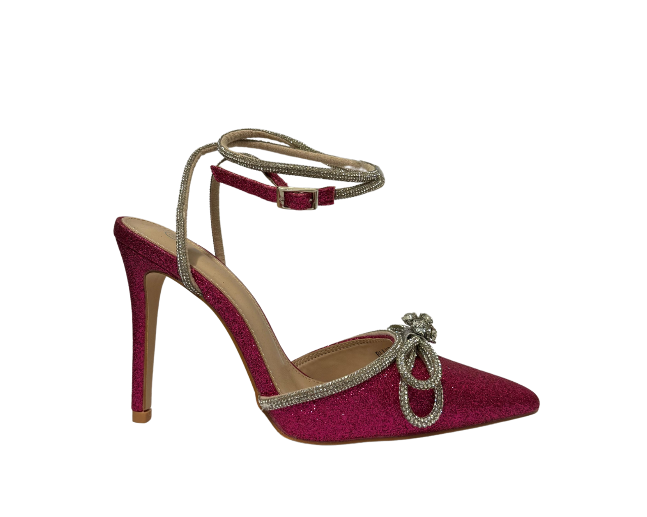 Women's Rhinestone Decor Ankle Strap Court Shoes