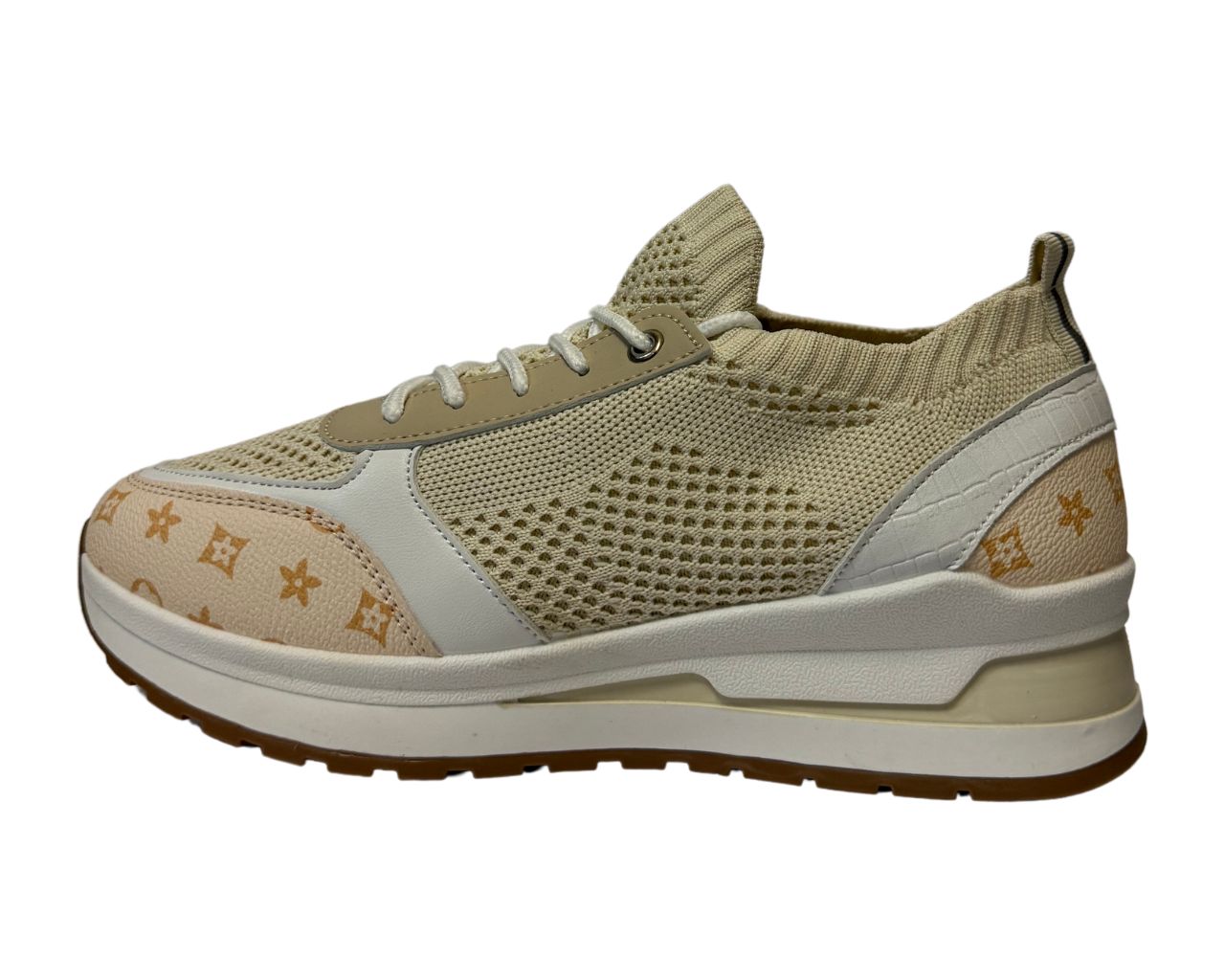 Women's Platform Casual Faux Leather Lace Up Trainers