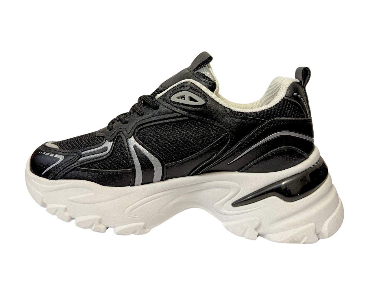Women's Chunky Sole Lace Up Sports Comfy Gym Walking Trainers