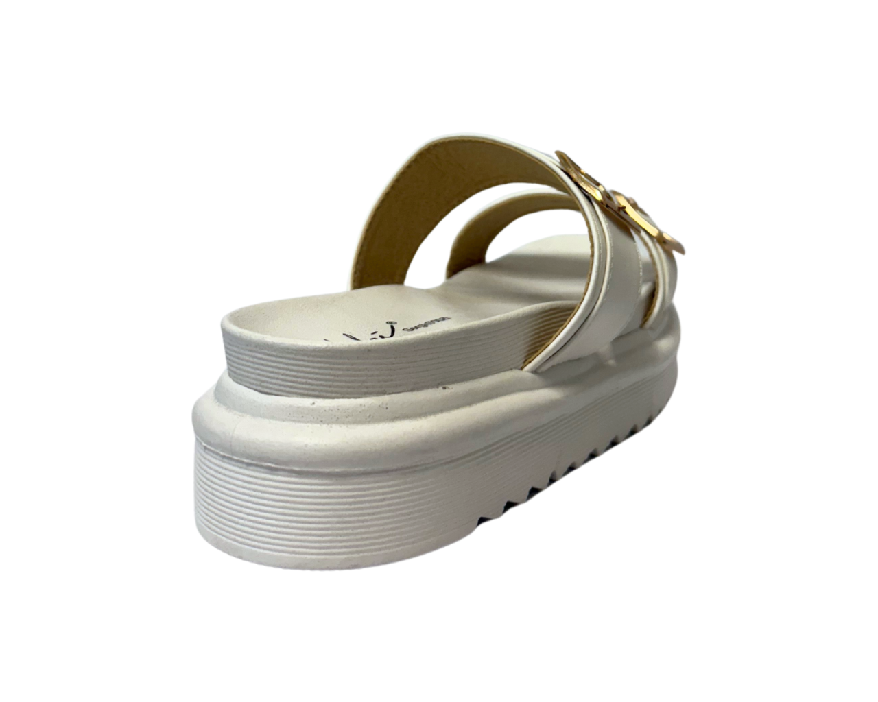 Women's Faux Leather Flat Studded Sliders