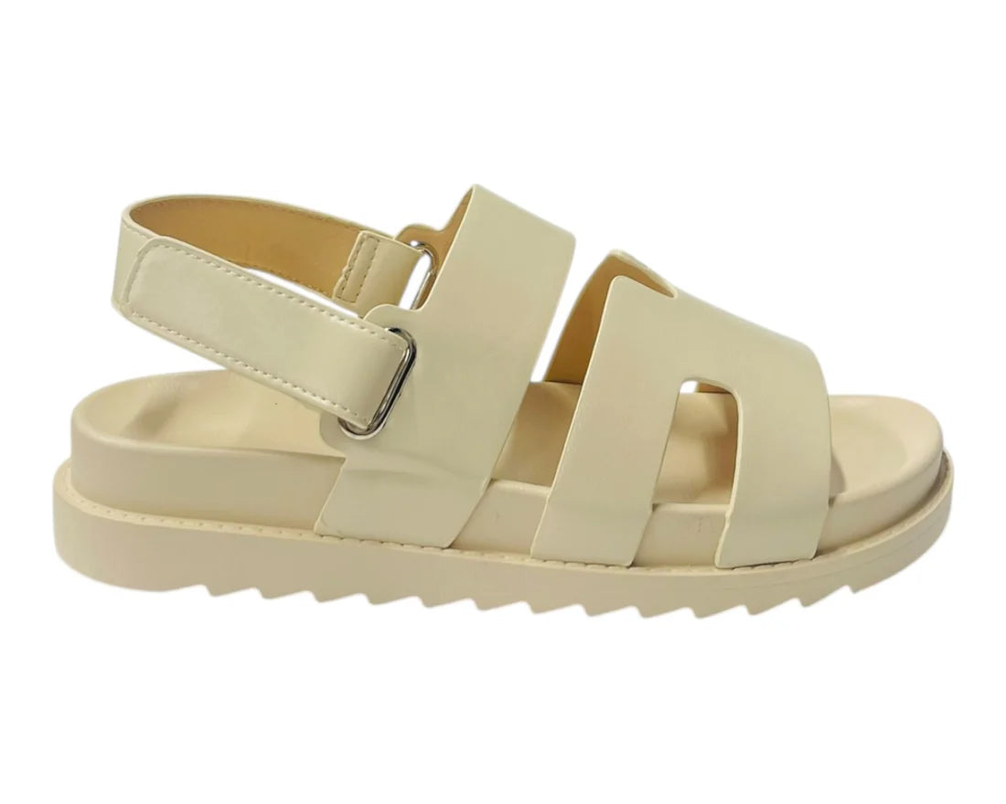 Women's Cut Out Strap Chunky Flatform Sandals