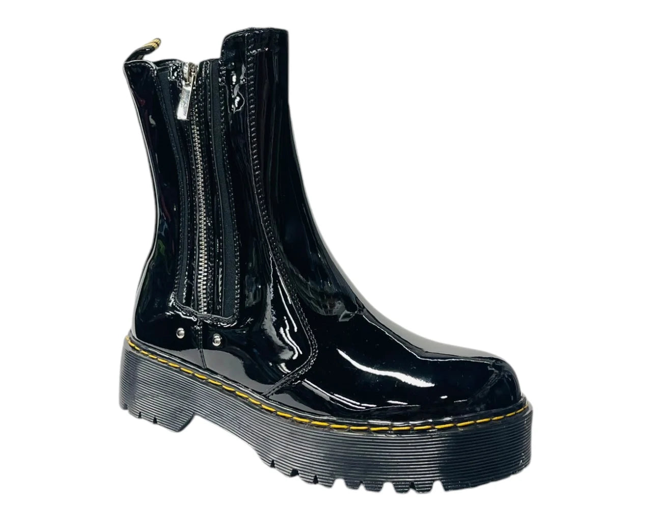 Women's Chunky Sole Zip Chelsea Ankle Boots