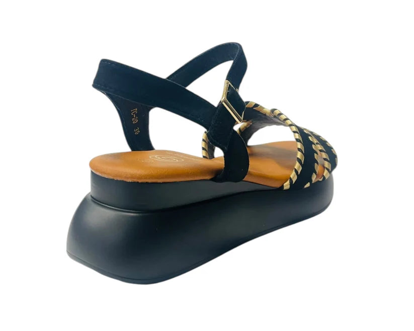Women's Lightweight Ankle Strap Padded Wedge Sandals