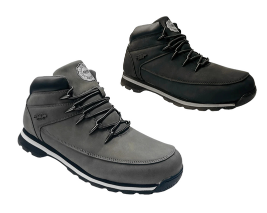 Men's Faux Leather Lace Up Hiking Boots