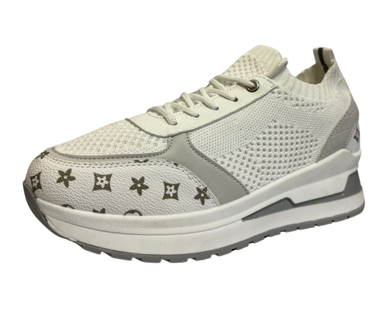 Women's Platform Casual Faux Leather Lace Up Trainers