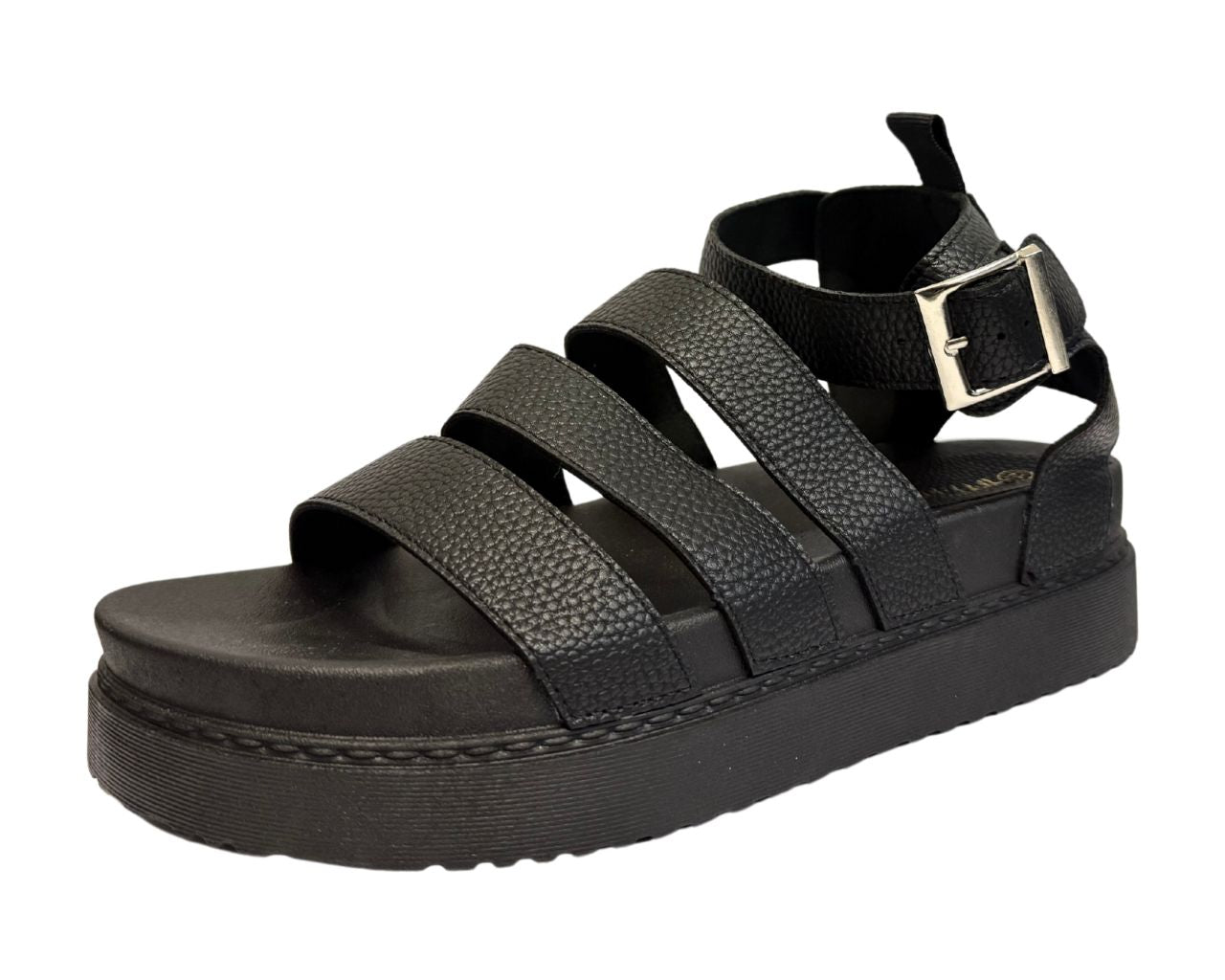 Women's Faux Leather Chunky Sole Gladiator Sandals