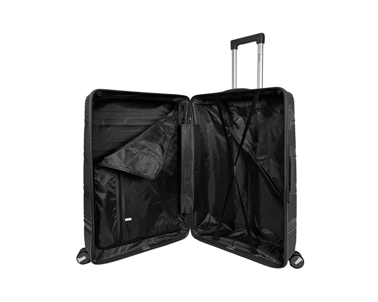 Hard Shell Lightweight Set of 3 Polypropylene Suitcases with Expandable Gusset