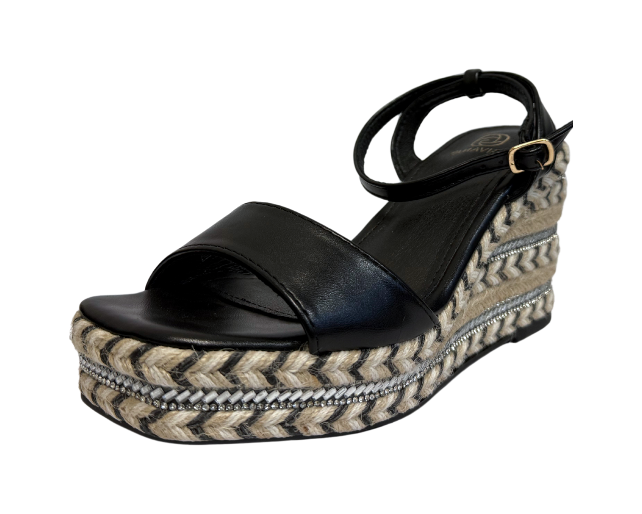 Women's Faux Leather Ankle Strap Wedge Sandals