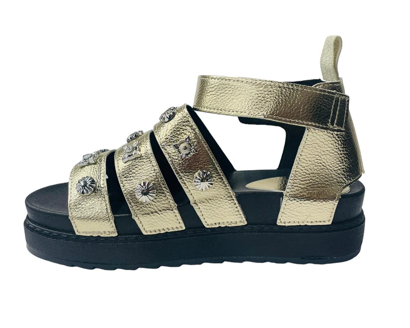 Women's Faux Leather Chunky Sole Gladiator Sandals