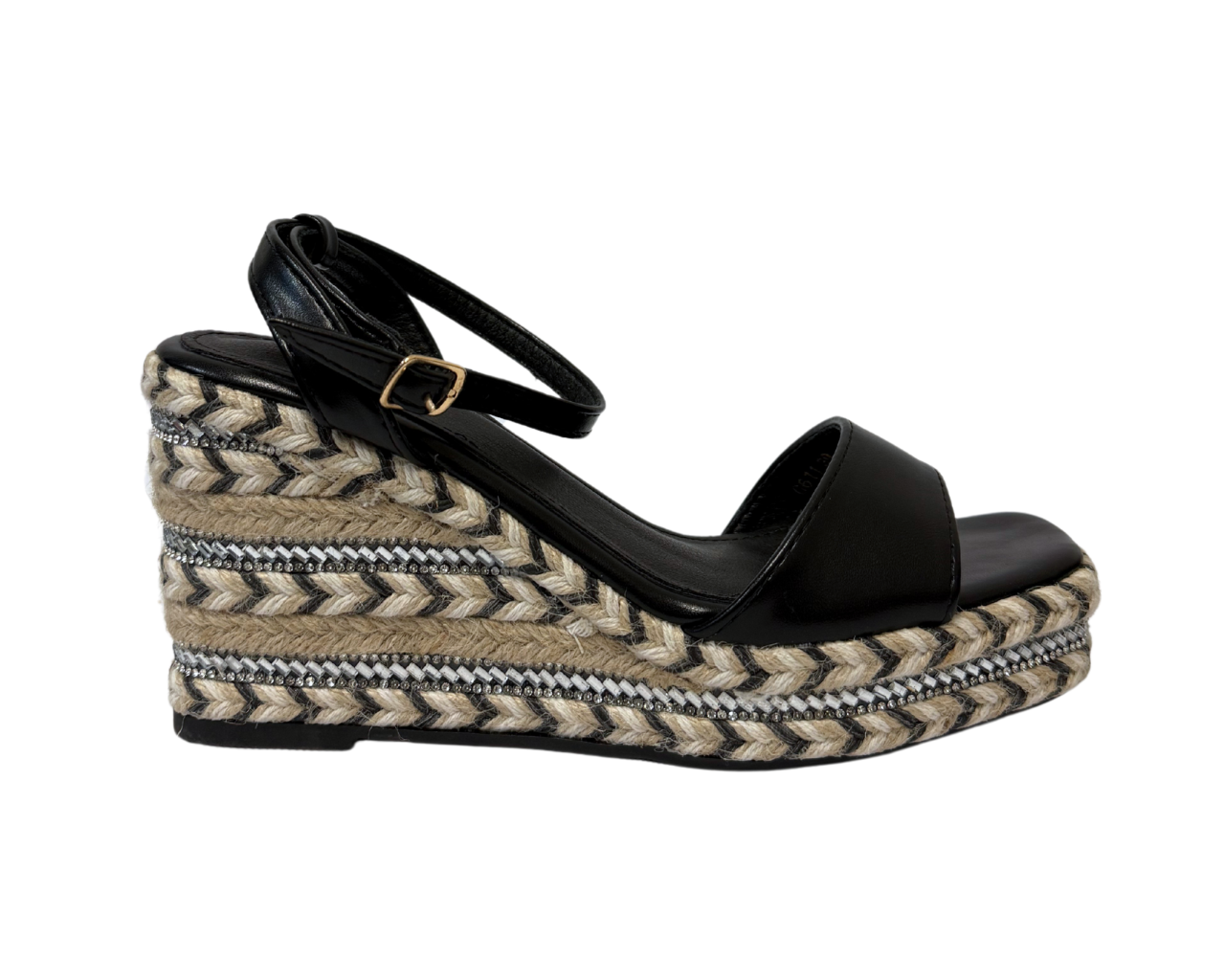 Women's Faux Leather Ankle Strap Wedge Sandals