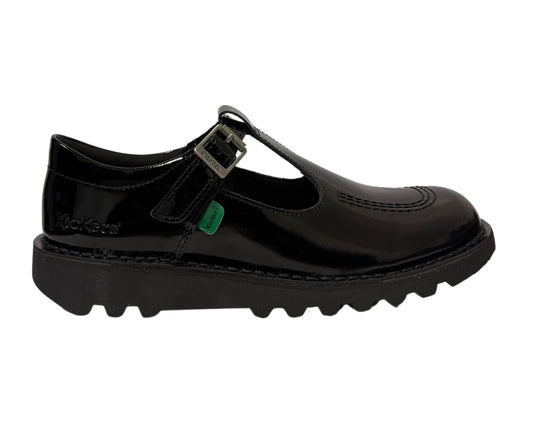 Kickers kick T Bar Patent Leather 112533 T BAR Shoes Black