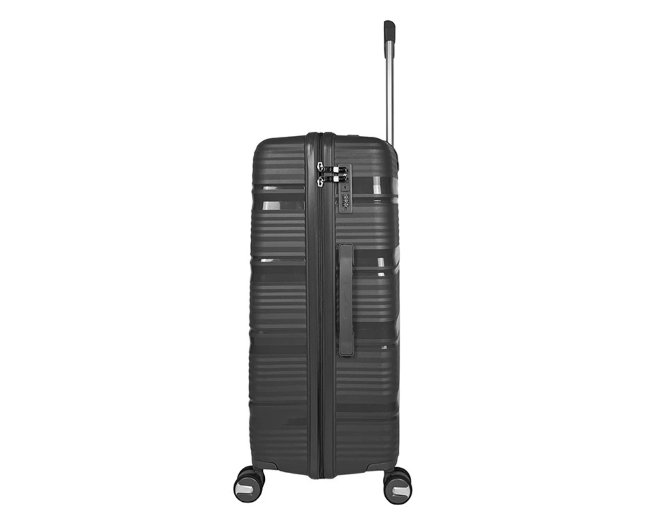 Hard Shell Lightweight Set of 3 Polypropylene Suitcases with Expandable Gusset
