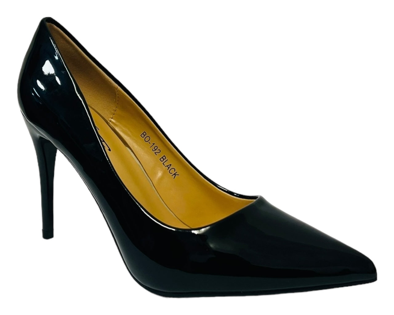 Women's Stylish Faux Patent Leather Stiletto Classy High Heel Court Shoes