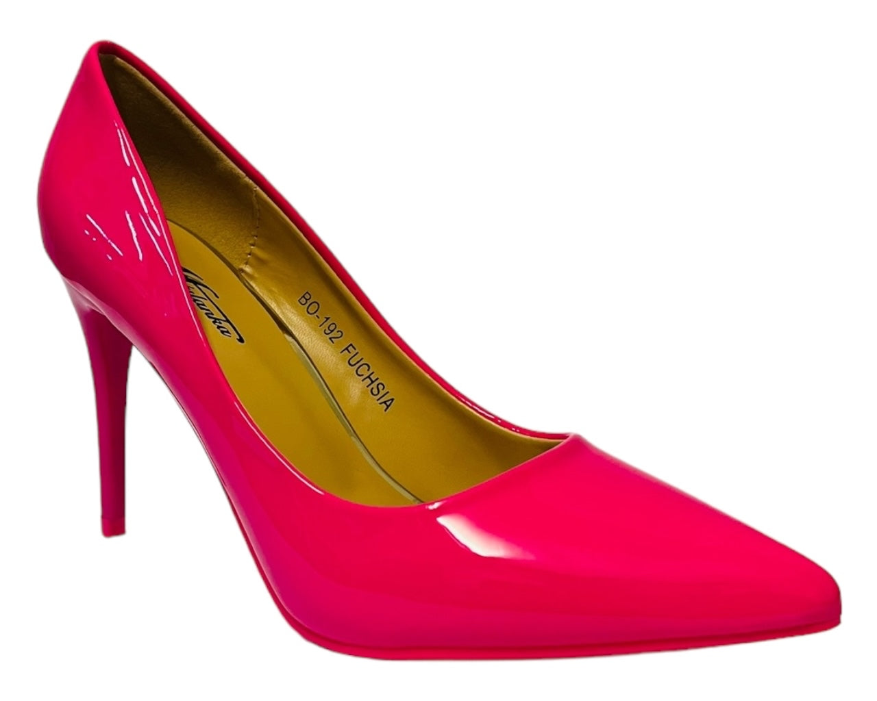 Women's Stylish Faux Patent Leather Stiletto Classy High Heel Court Shoes