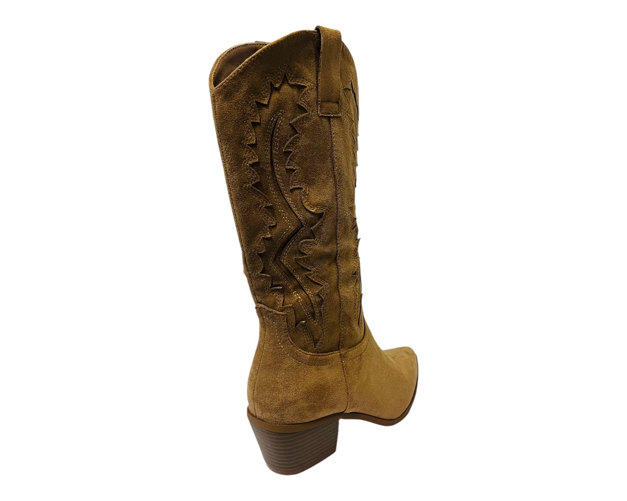 Women's Western Cowboy Embroidered Cowboy Mid Calf Boots