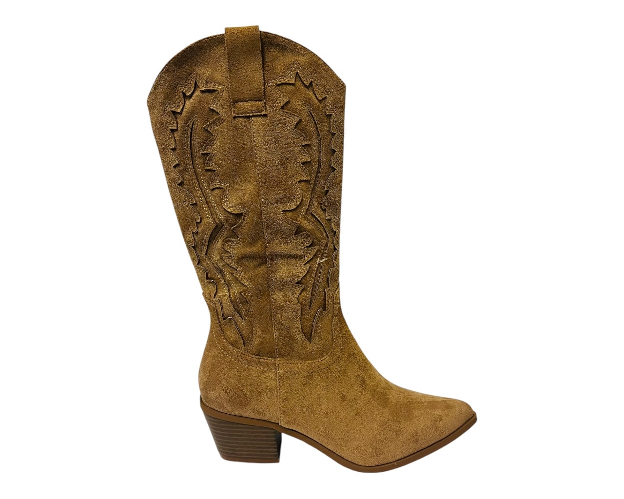 Women's Western Cowboy Embroidered Cowboy Mid Calf Boots