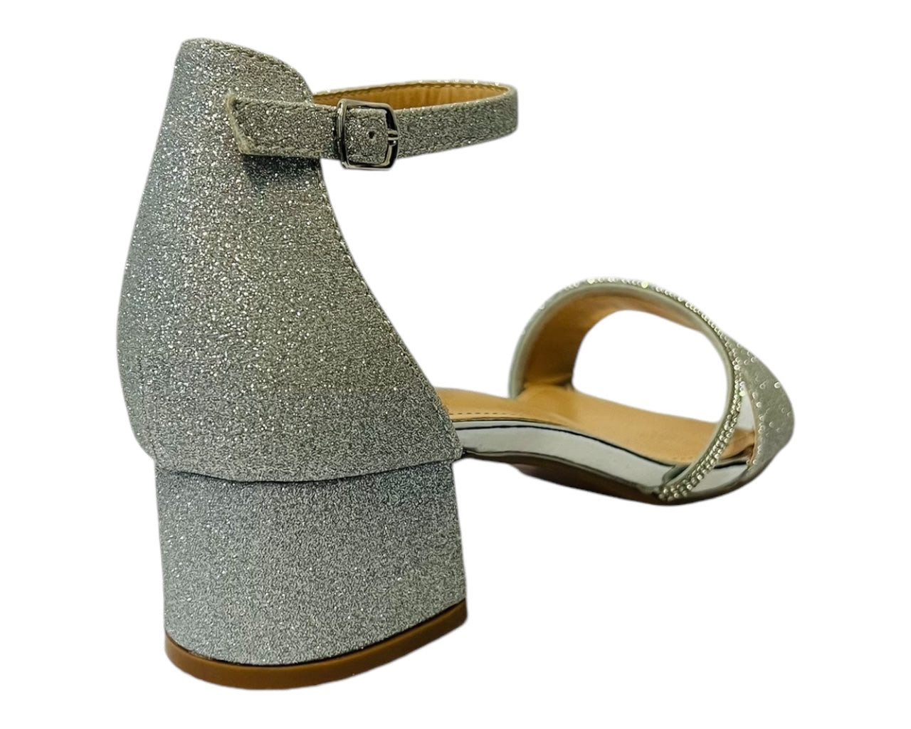 Ankle Strap Glitter Block 4.5CM Heel Shoes