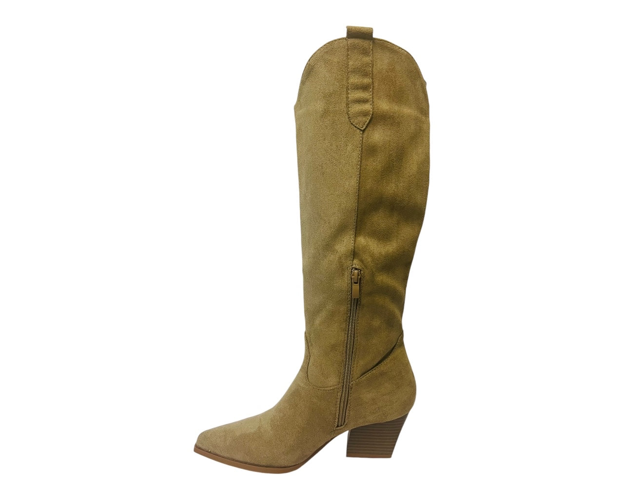 Women's Western Cowboy Embroidered Suede Long Boots