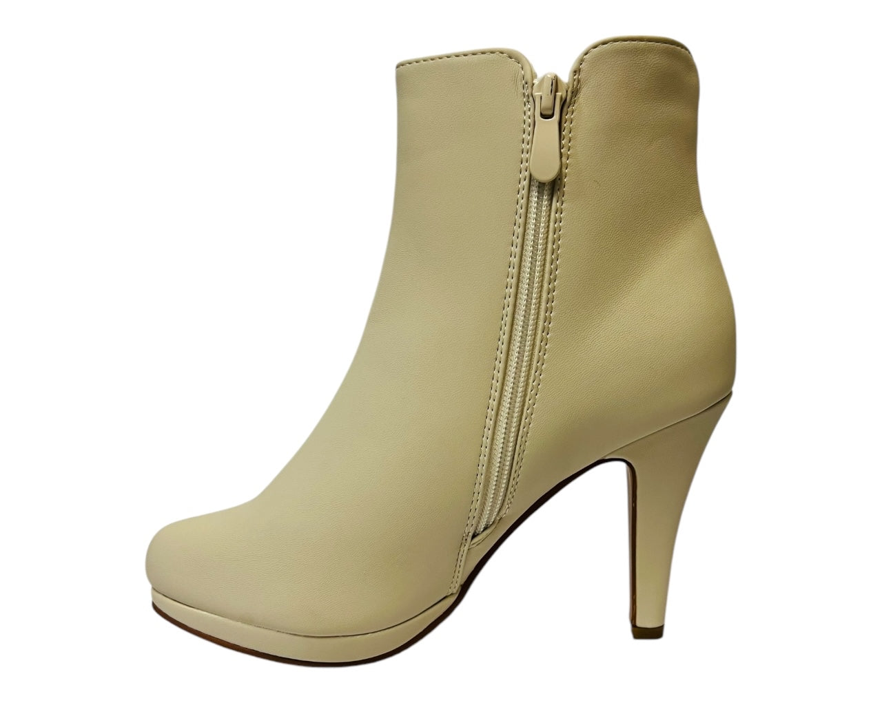 Women's Faux Leather Round Toe Ankle Boots