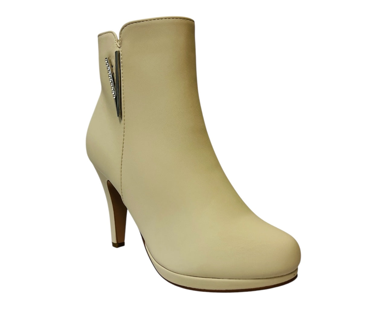 Women's Faux Leather Round Toe Ankle Boots