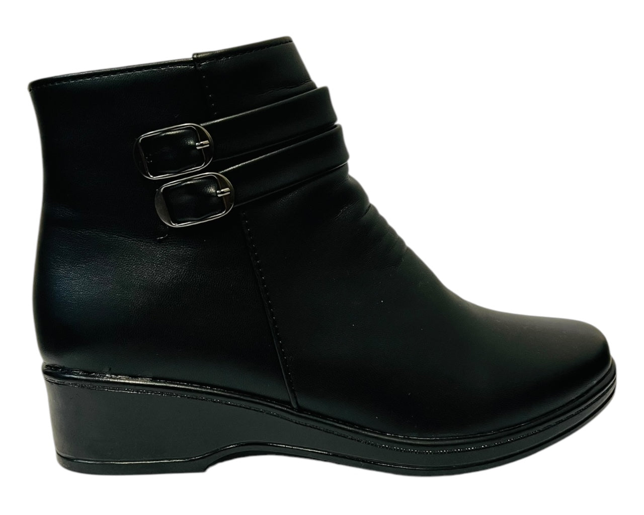 Women's Faux Leather Zip Ankle Boots