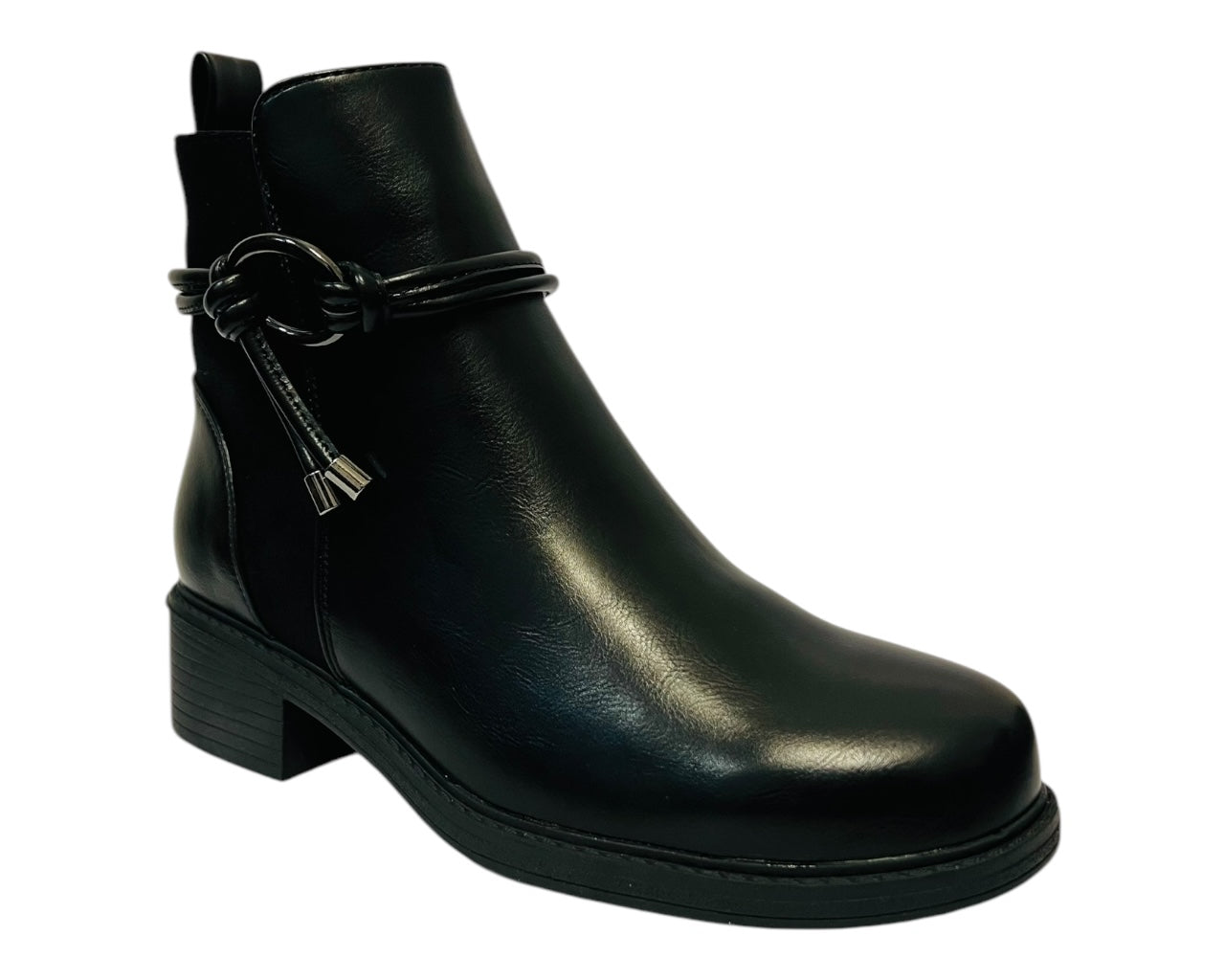 Women's CHC333 Faux Leather Zip Ankle Boots