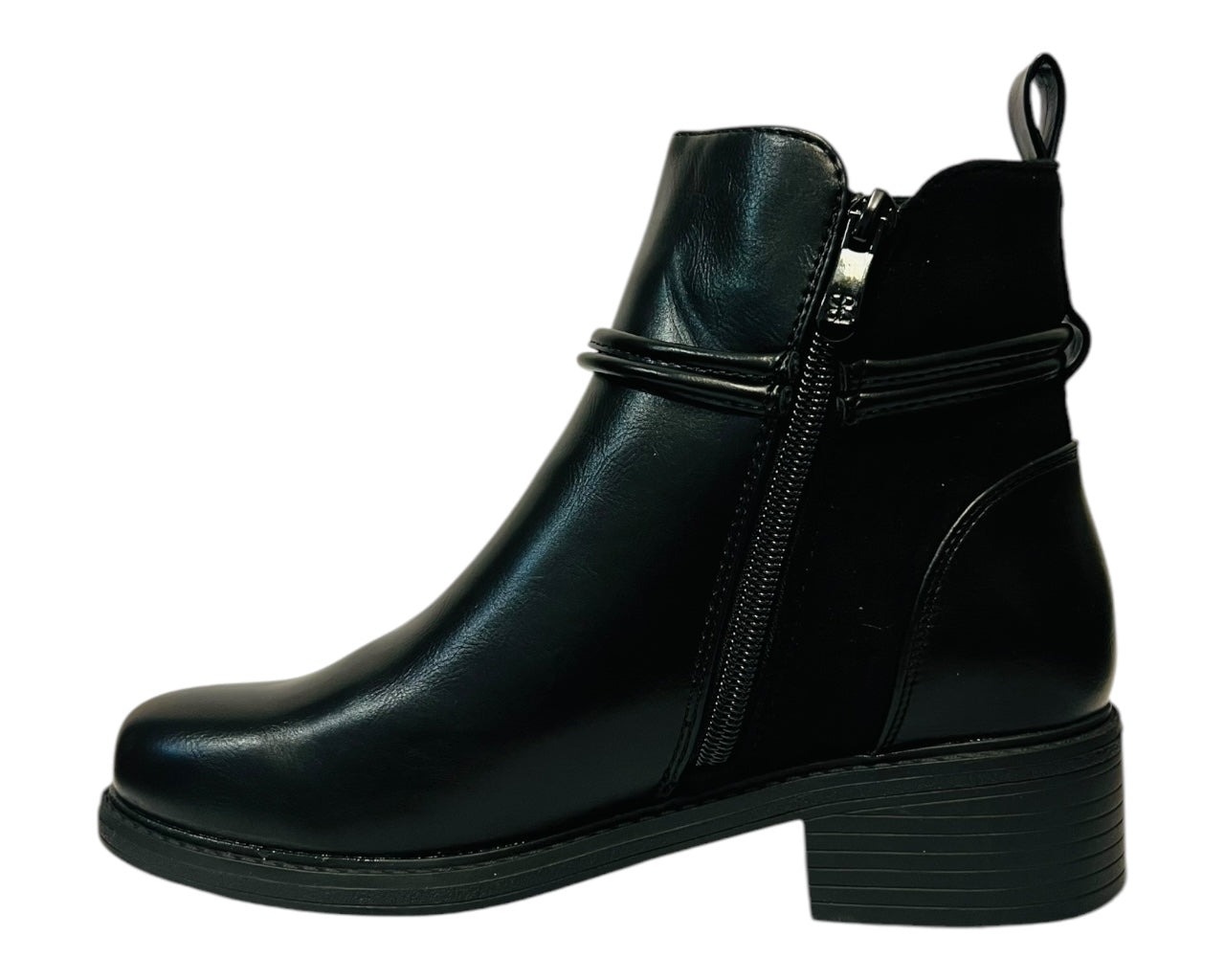 Women's CHC333 Faux Leather Zip Ankle Boots