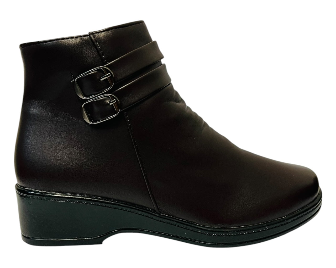 Women's Faux Leather Zip Ankle Boots
