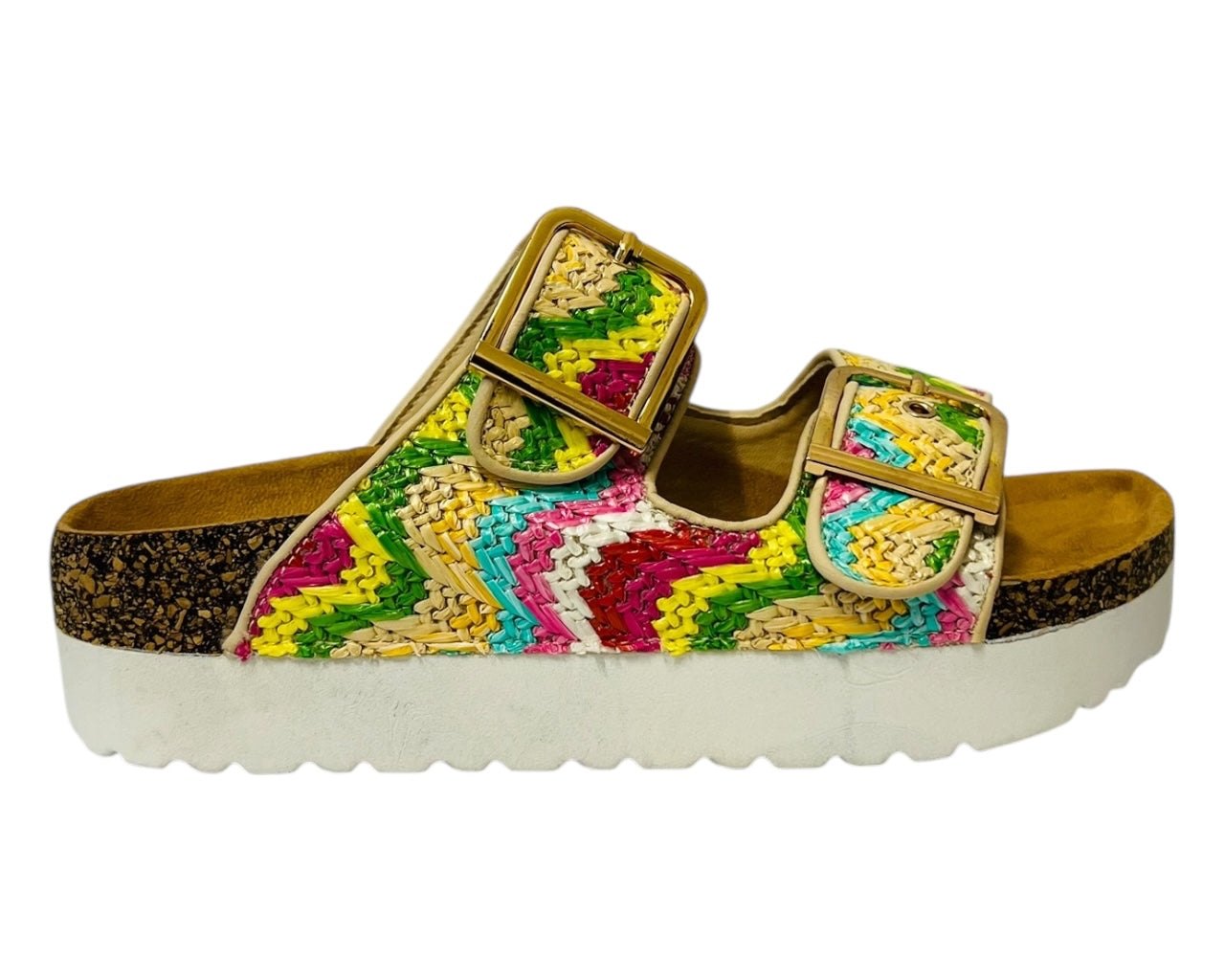 Buckle Strap Flatform Sandals