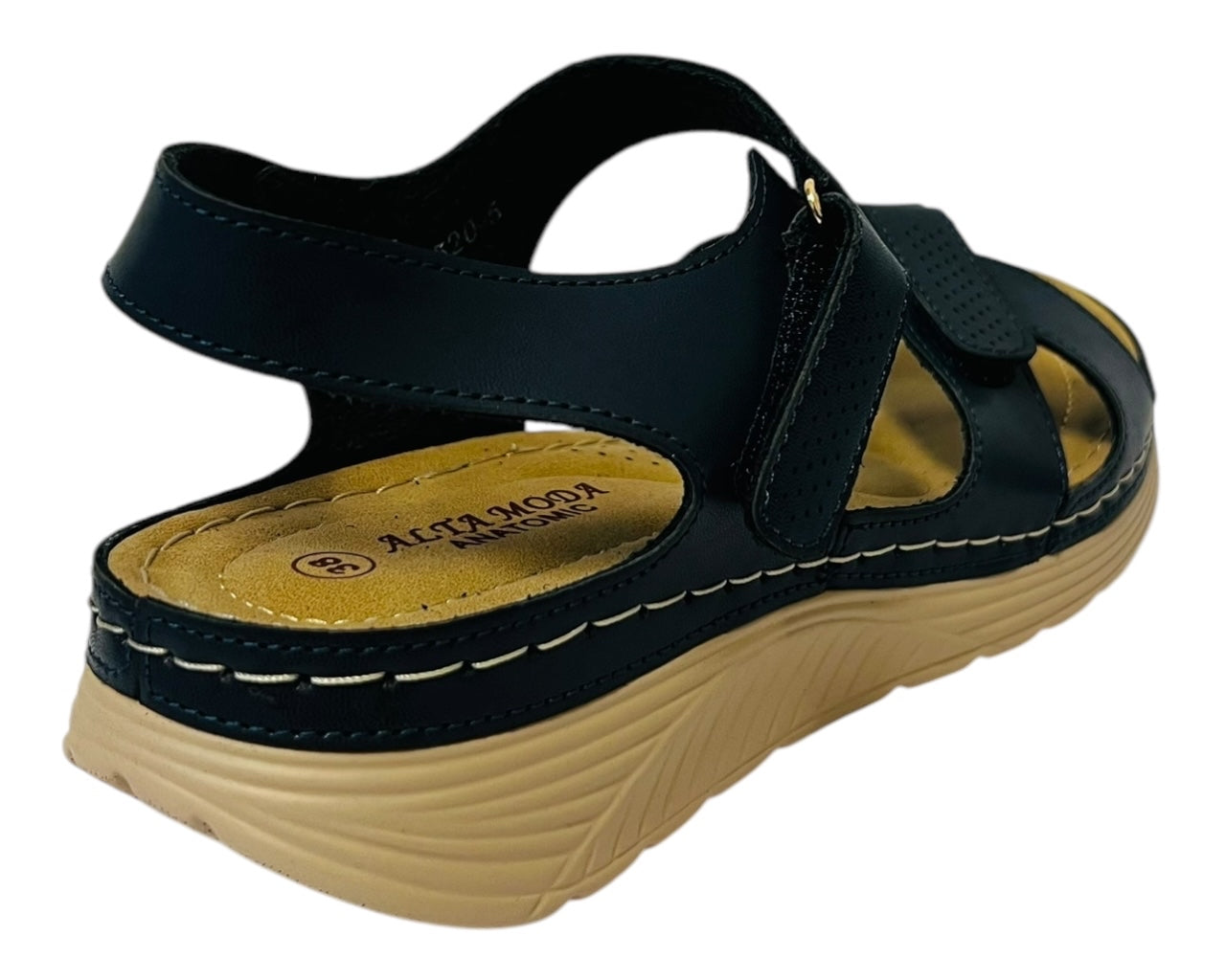 Women's Faux Leather Lightweight Padded Sandals