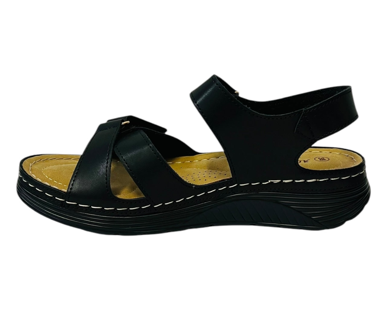 Women's Faux Leather Lightweight Padded Sandals