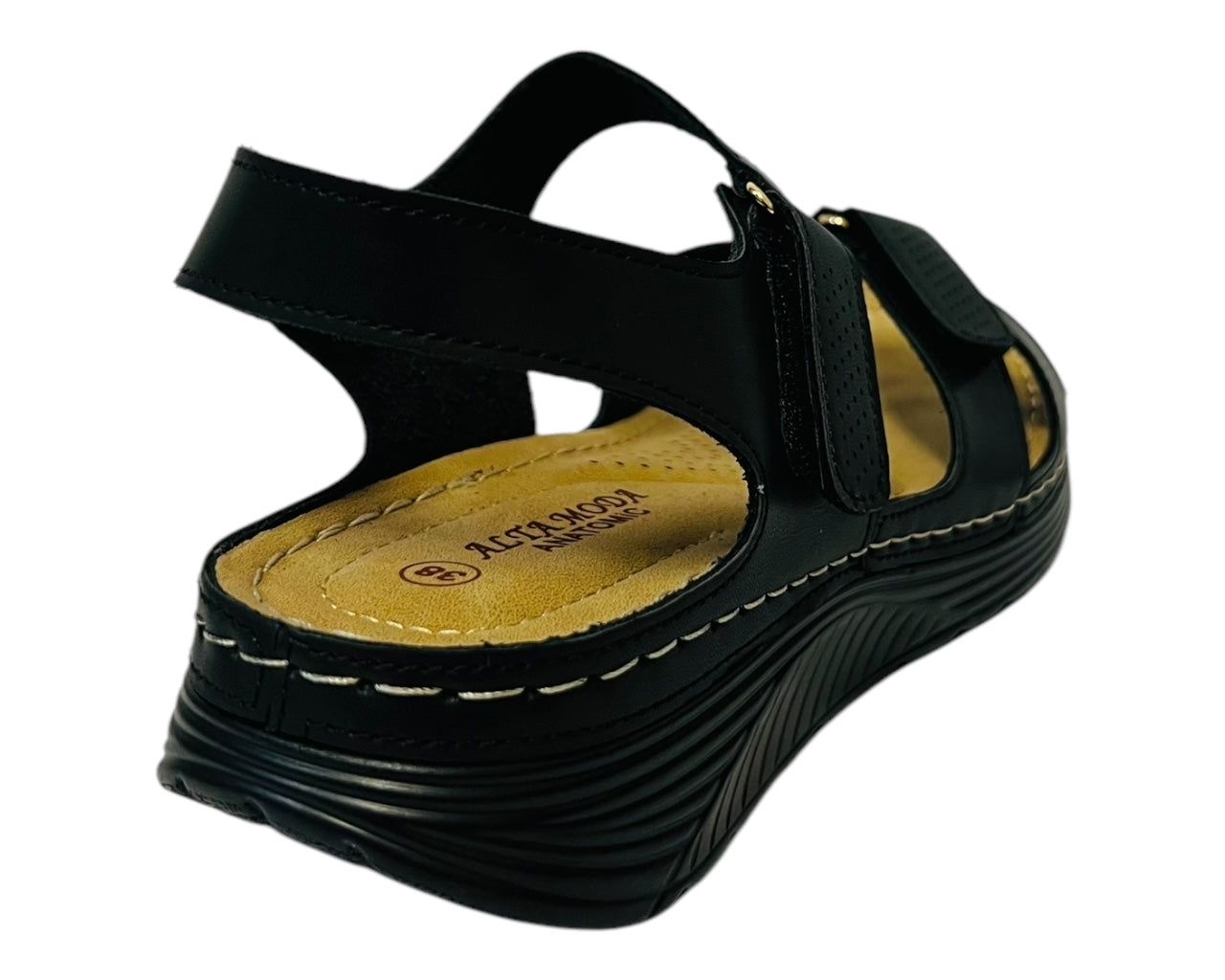 Women's Faux Leather Lightweight Padded Sandals