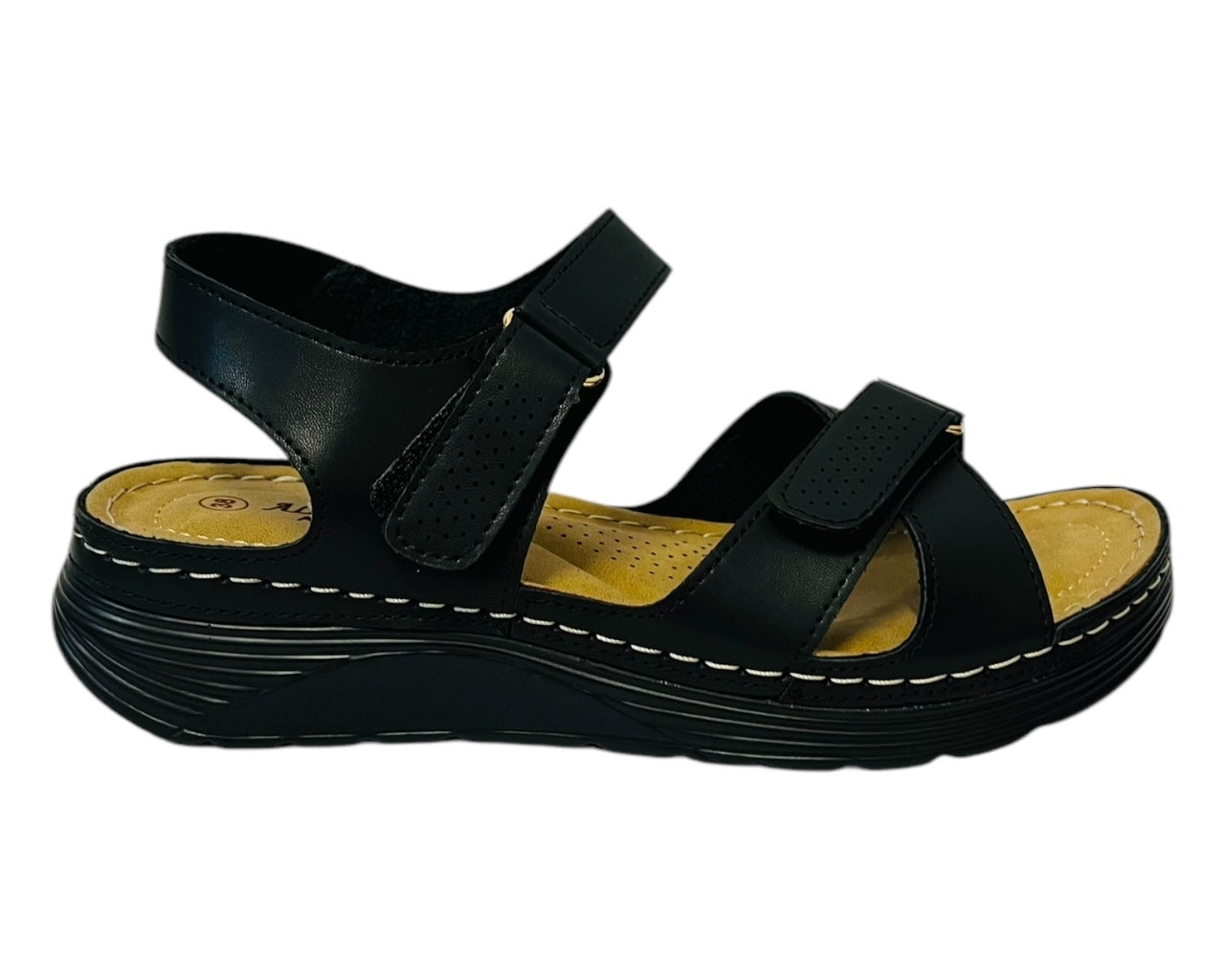 Women's Faux Leather Lightweight Padded Sandals