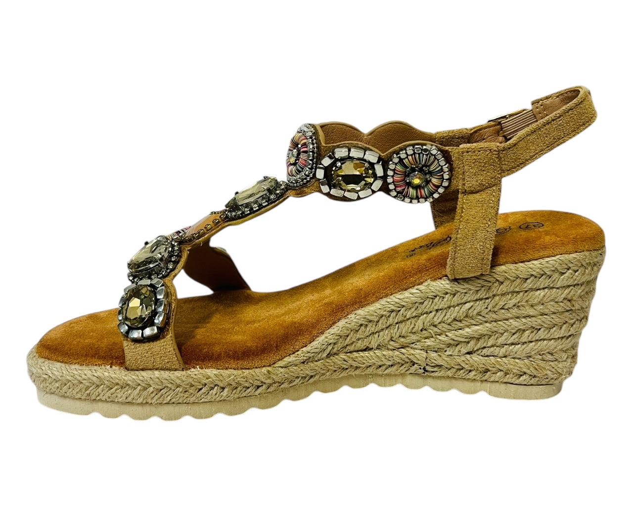 Women's Lightweight Diamante Espadrilles Wedge Sandals