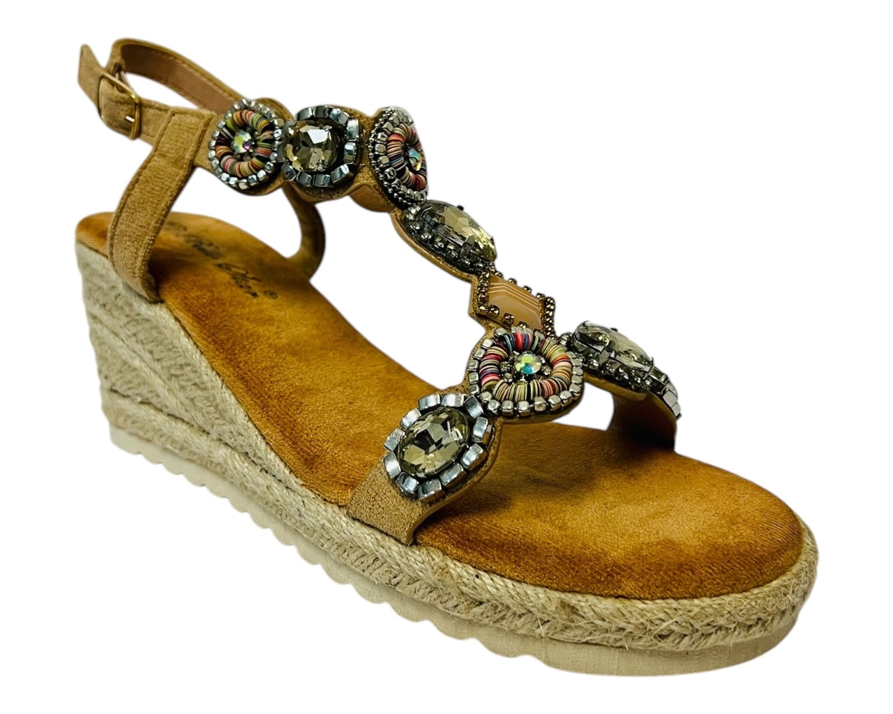 Women's Lightweight Diamante Espadrilles Wedge Sandals