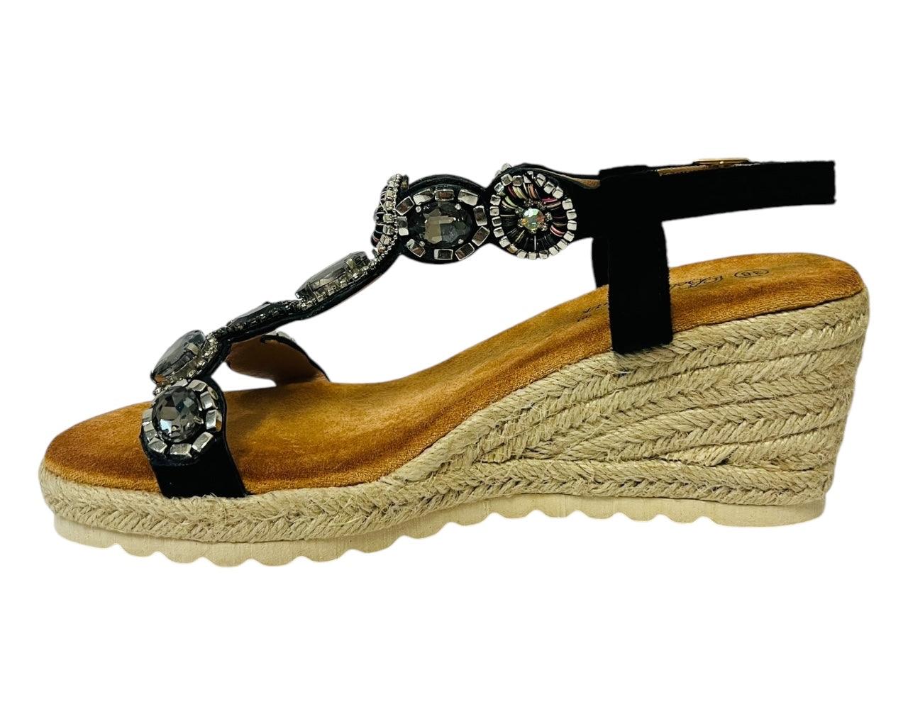 Women's Lightweight Diamante Espadrilles Wedge Sandals