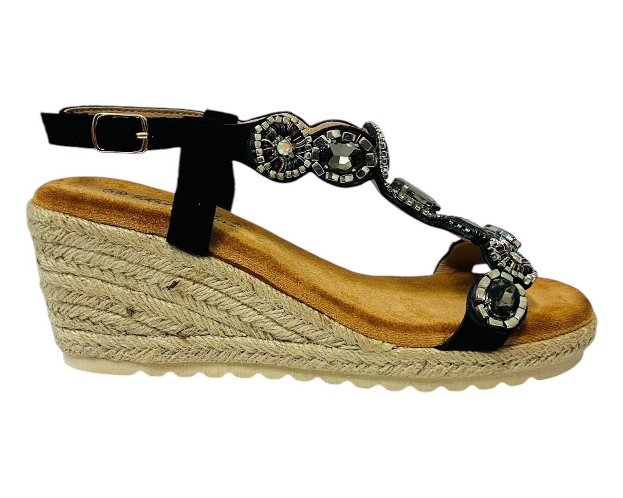 Women's Lightweight Diamante Espadrilles Wedge Sandals
