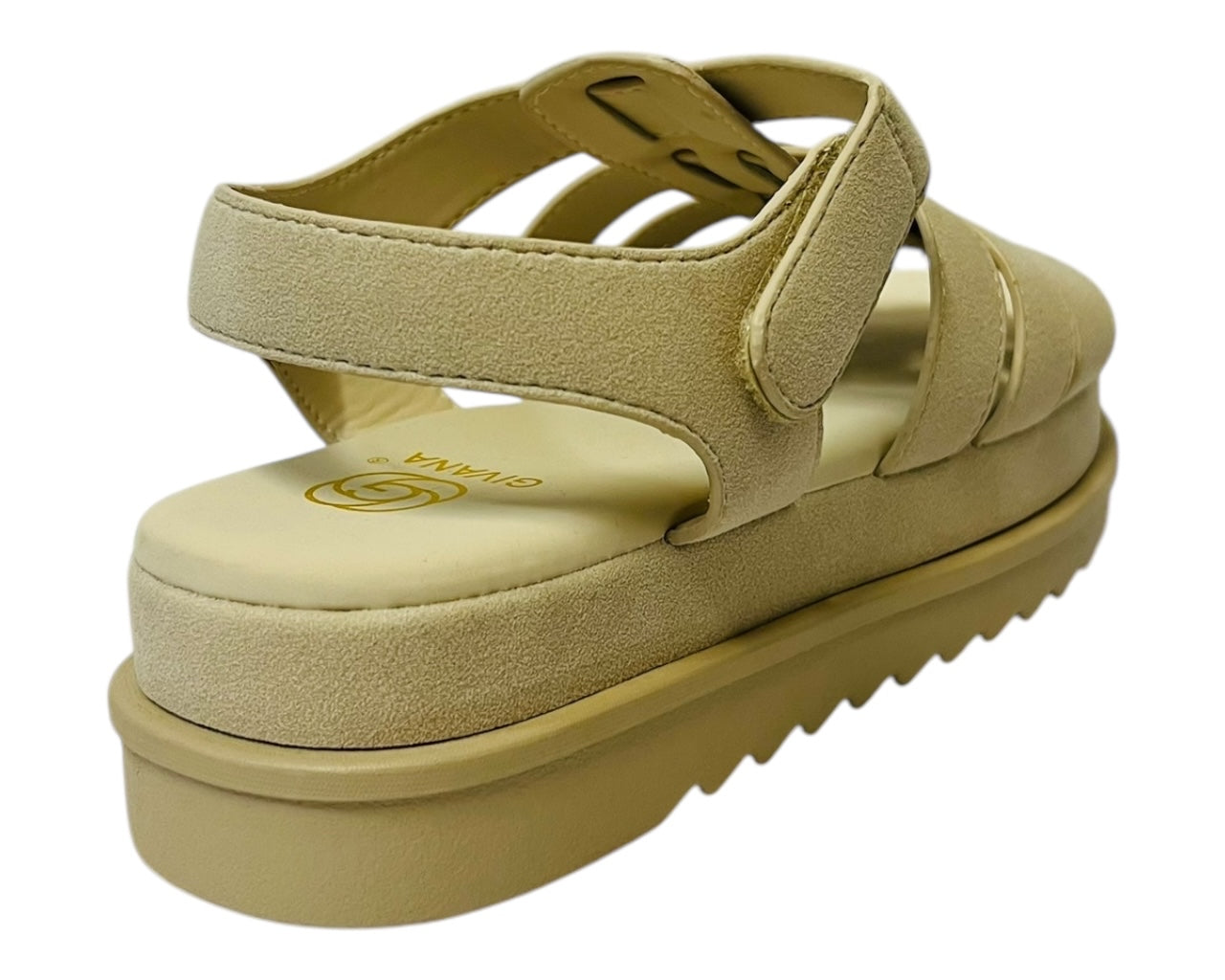 Women's Faux Leather Chunky Sole Gladiator Fashionable Sandals