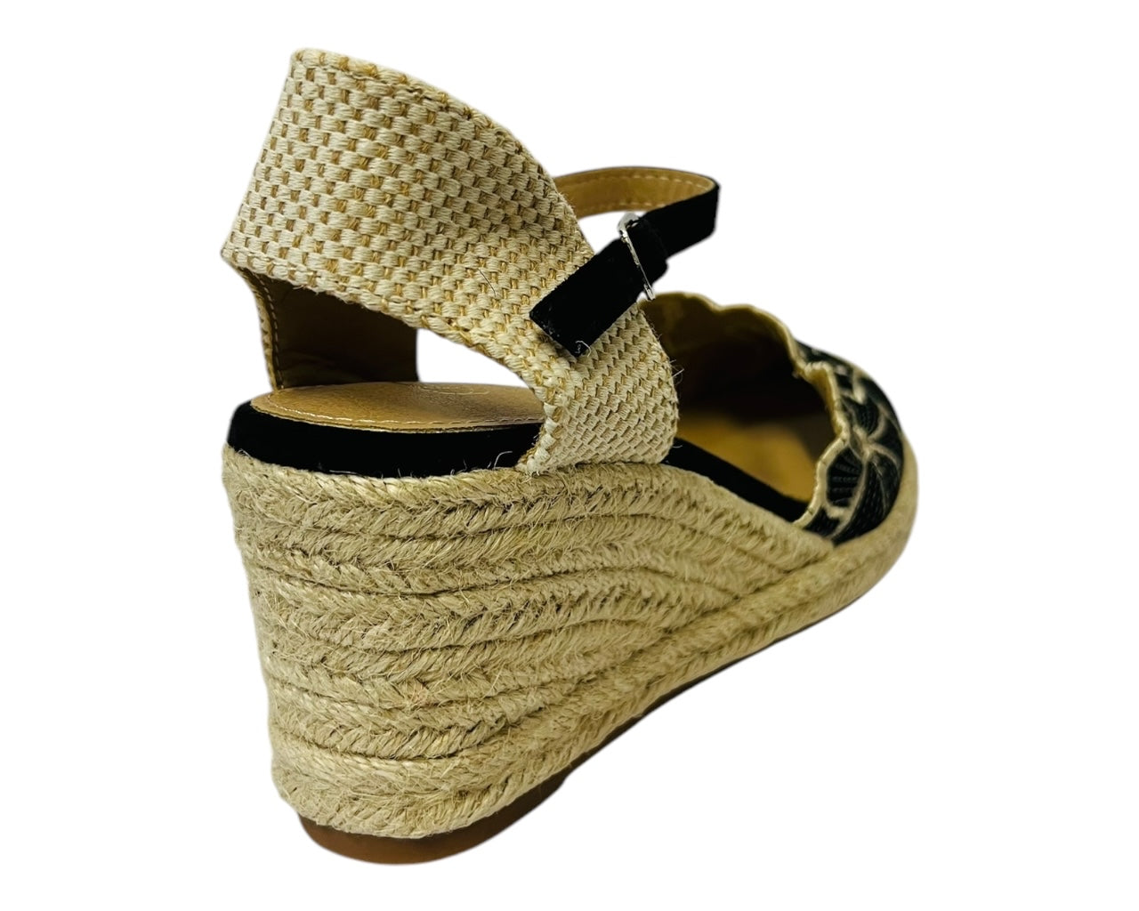 Women's Wedge Heel Ankle Strap Court Shoe Sandals