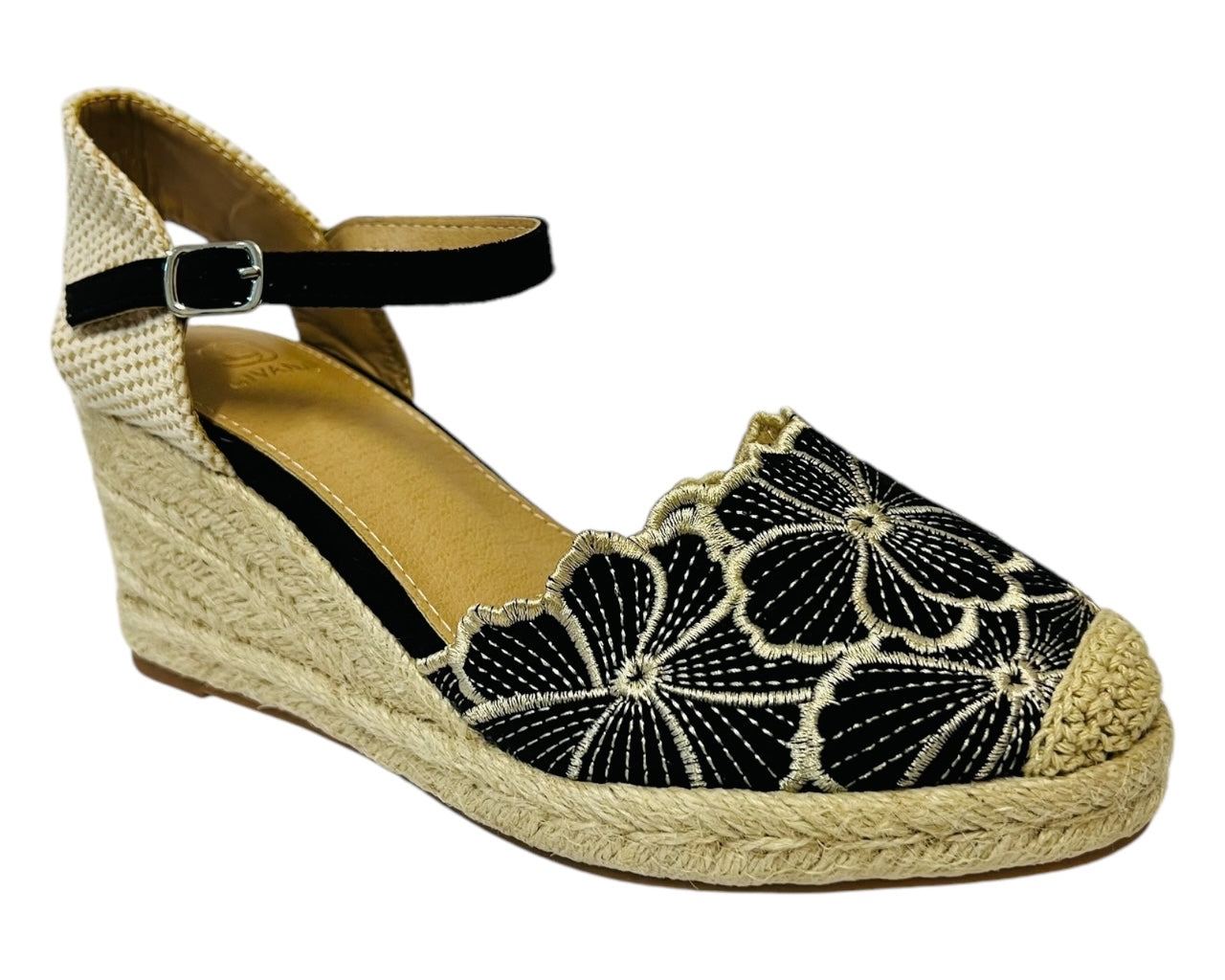 Women's Wedge Heel Ankle Strap Court Shoe Sandals
