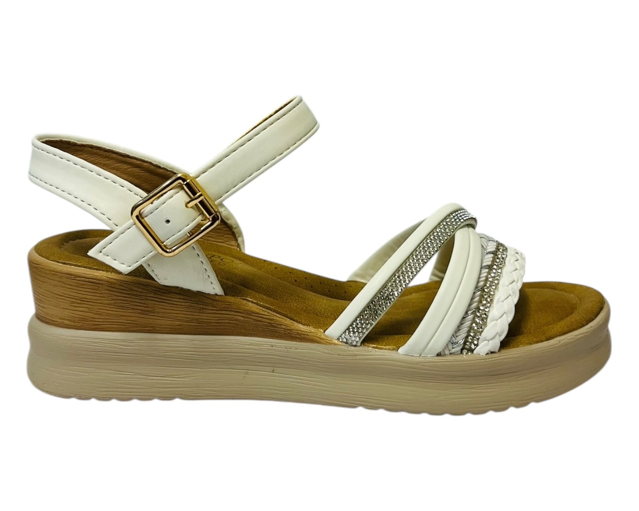 Women's Light Weight  Ankle Strap Padded Wedge Sandals