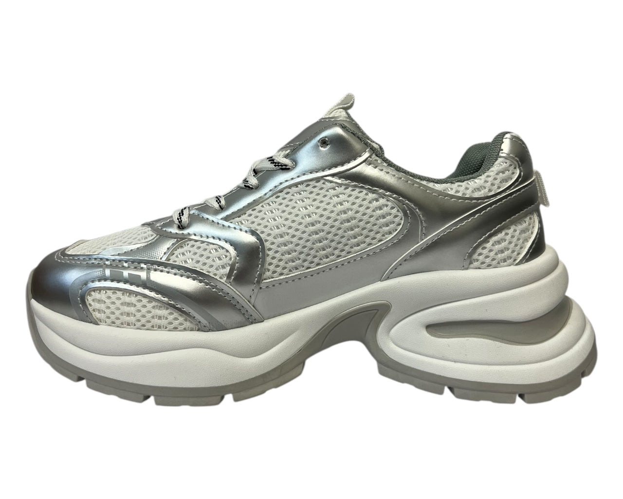 Women's Chunky Sole Mesh Lace Up Sports Trainers