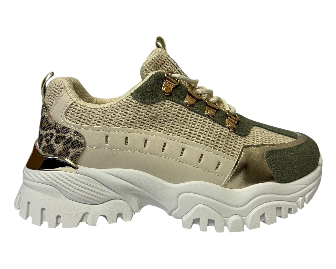 Chunky Sole Lace Up Sports Trainers