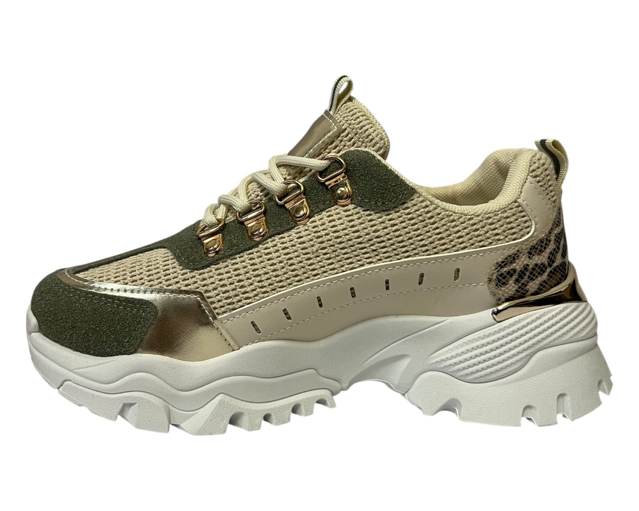 Chunky Sole Lace Up Sports Trainers