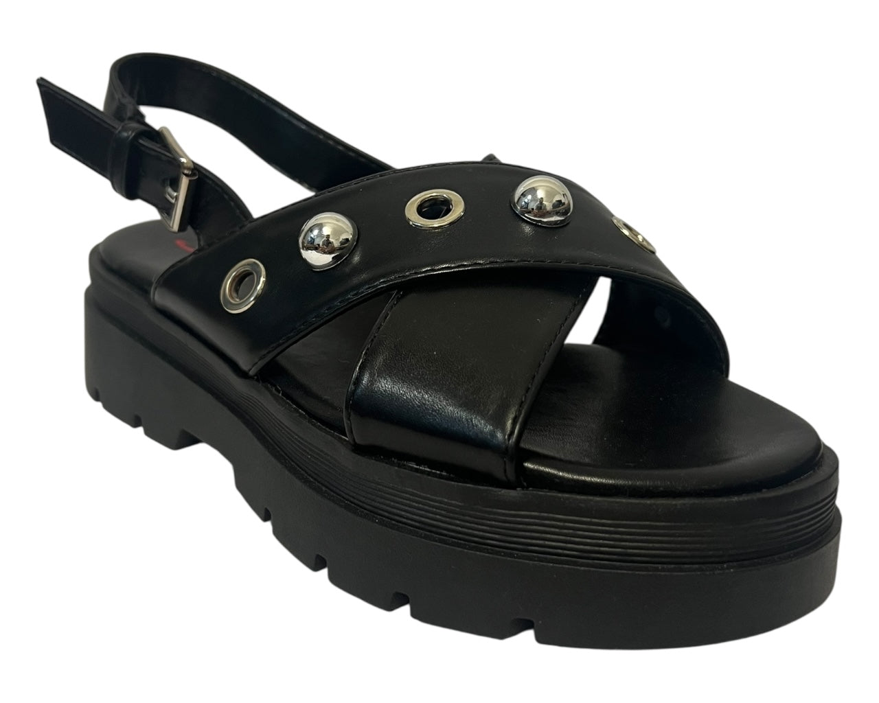 Women's Faux Leather Chunky Sole Sandals