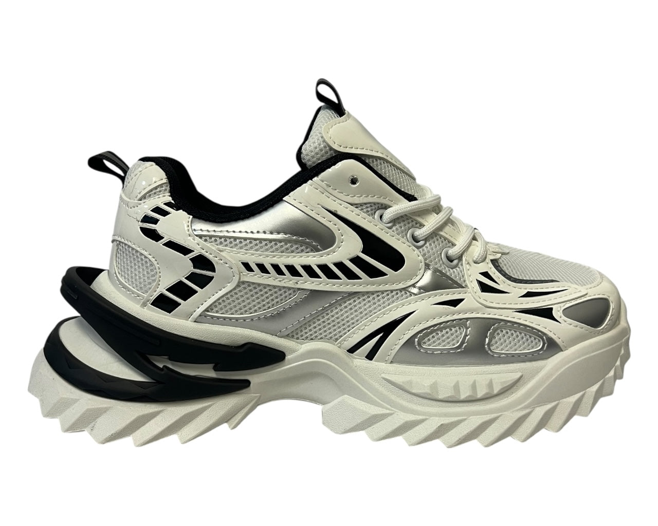 Chunky Sole Lace Up Sports Trainers