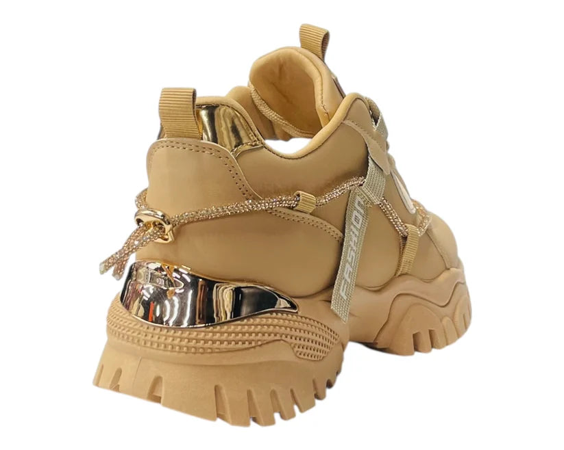 Women's Chunky Sole Lace Up Sports Trainers