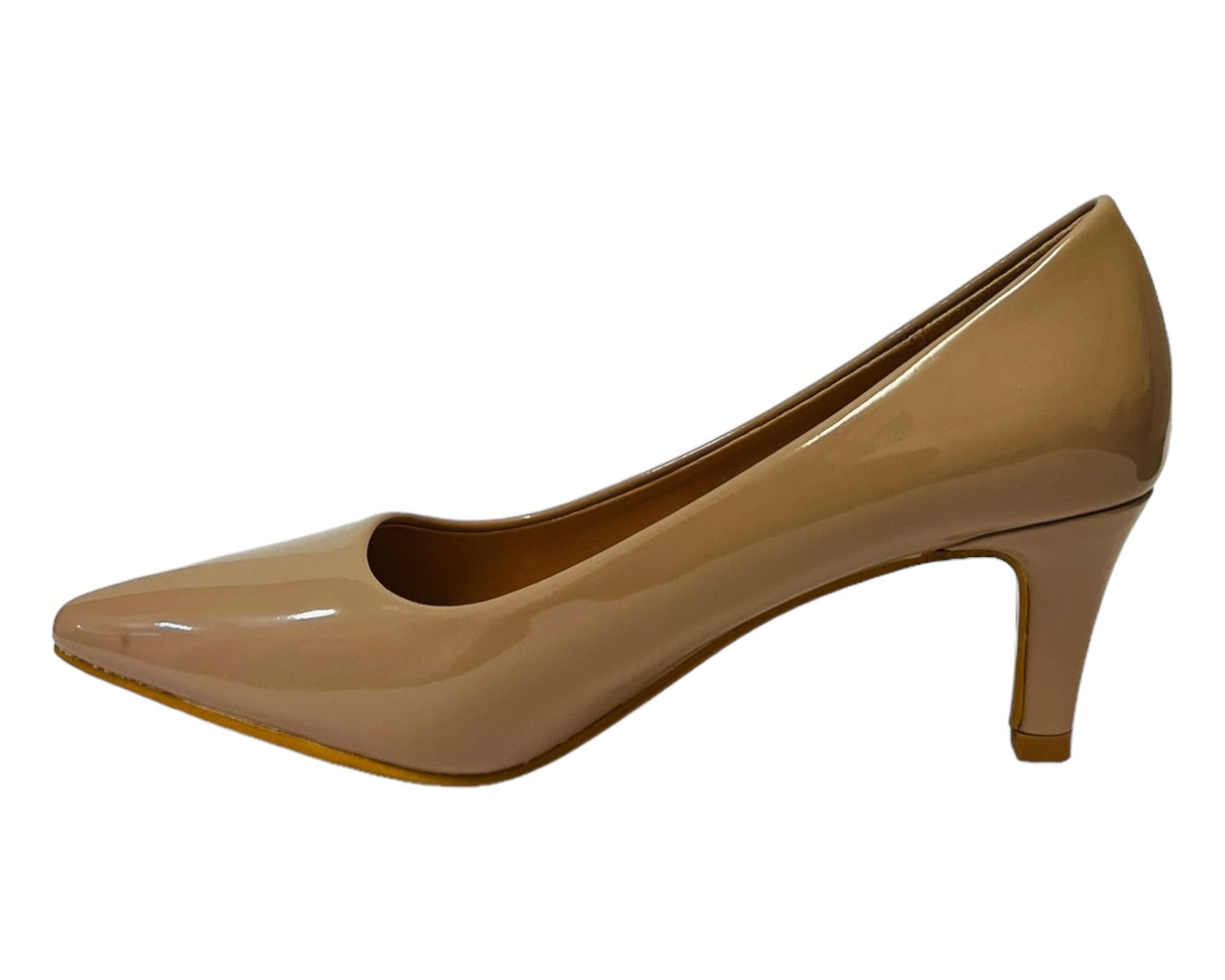 Women's Elegant Faux Patent Court Shoes Heel  for Women - Classy Comfort Footwear