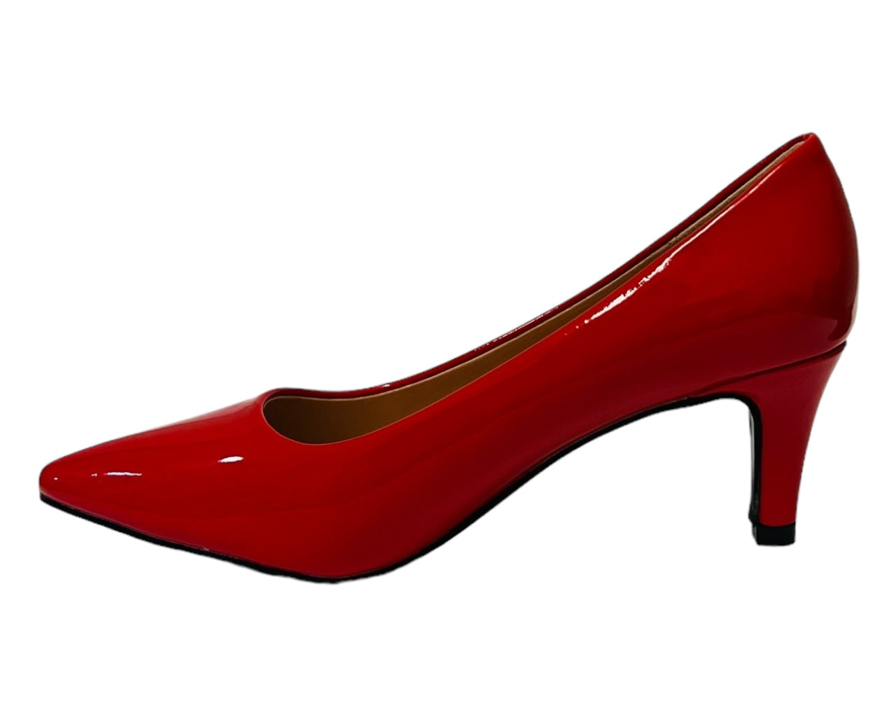Women's Elegant Faux Patent Court Shoes Heel  for Women - Classy Comfort Footwear