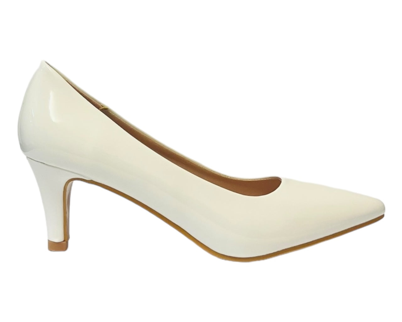 Women's Elegant Faux Patent Court Shoes Heel  for Women - Classy Comfort Footwear